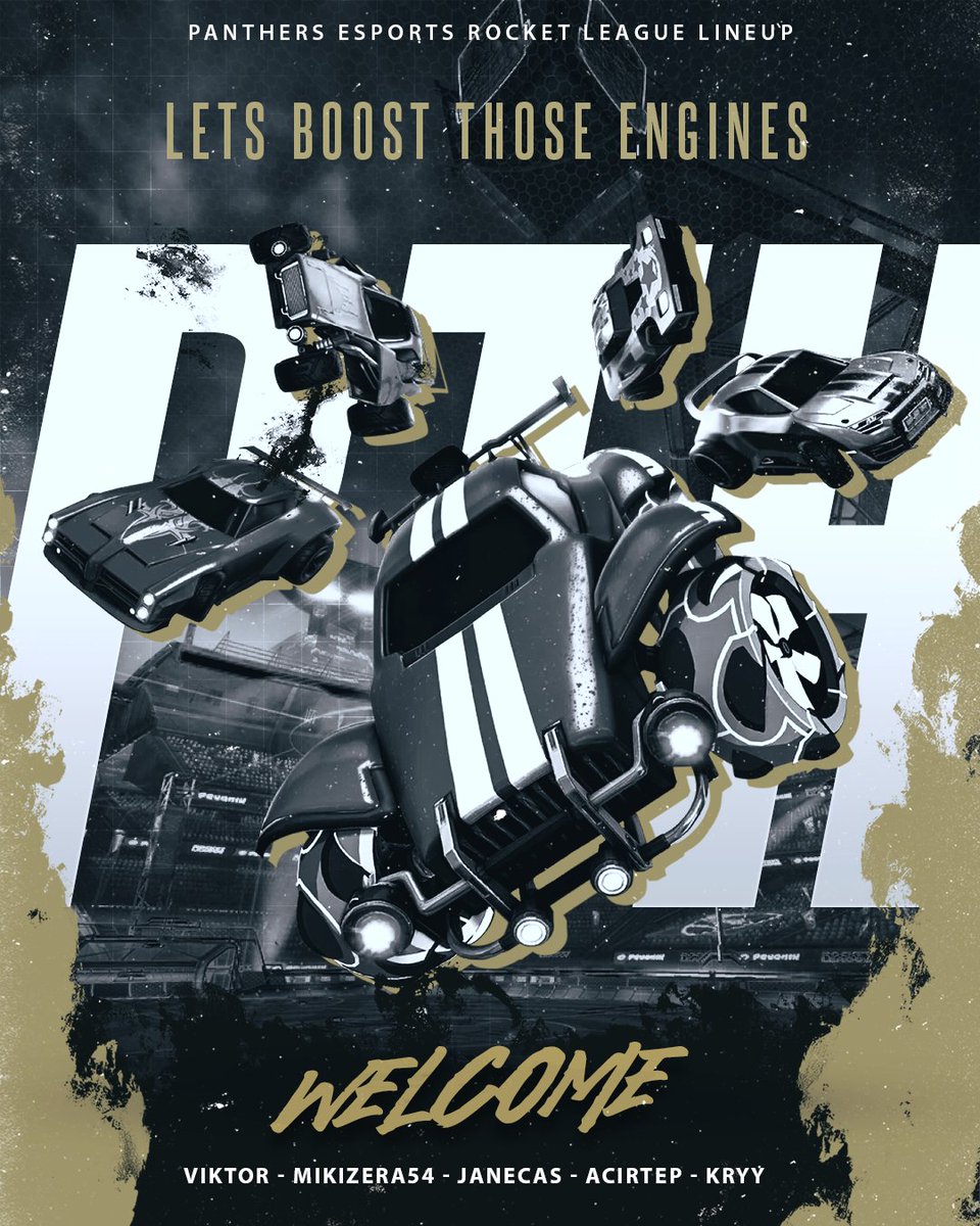 🏎️𝗣𝗔𝗡𝗧𝗛𝗘𝗥𝗦 𝗥𝗢𝗖𝗞𝗘𝗧 𝗟𝗘𝗔𝗚𝗨𝗘 𝗟𝗜𝗡𝗘𝗨𝗣⚽️

Preparem os motores, aqueçam os pneus e encham o BOOST, pois a nova equipa de <a href="/RocketLeague/">Rocket League</a> chegou!

Sejam bem vindos!

@kryrl

#gopanthers #pth #rocketleague