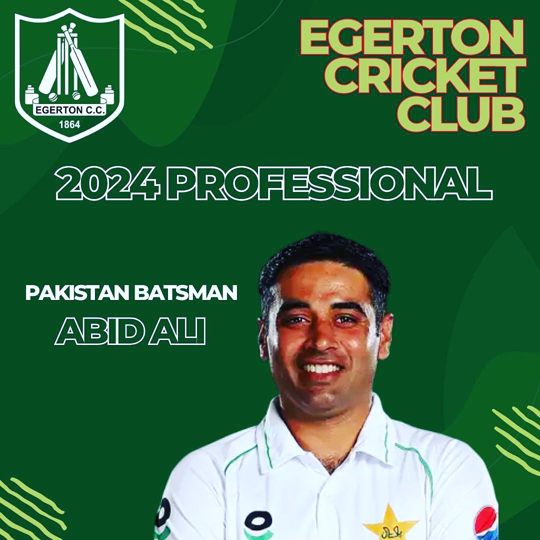 ✍️ 

The club are delighted to announce the signing of Abid Ali as pro for the 2024 season.
Abid has represented Pakistan in both Test &amp; ODI formats and became the first man in history to score a century on Test and ODI debut.

Huge thanks to <a href="/ProSportsUK/">Pro Sports</a> for making this possible