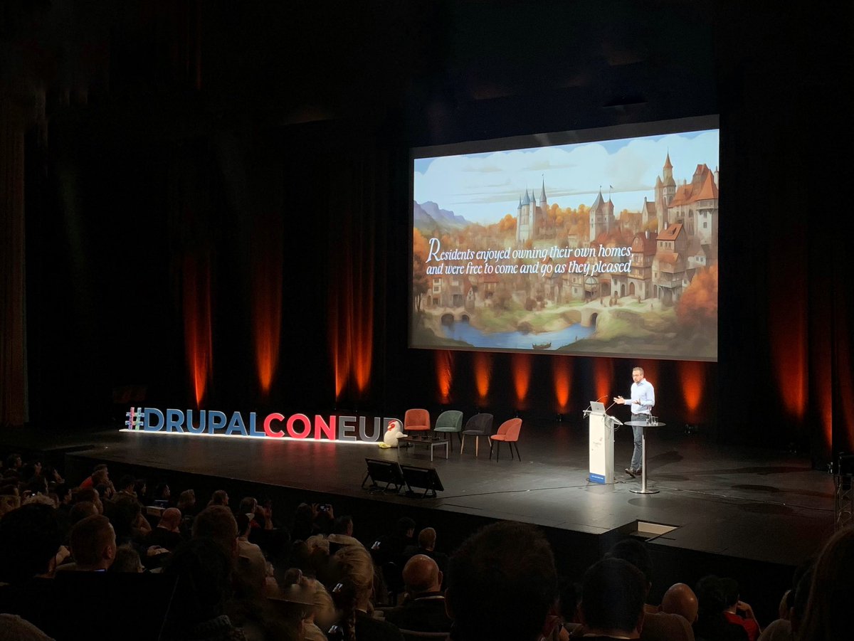 unic_drupal's tweet image. Bonjour #Lille 👋 #Driesnote just started! Let’s see whats new in #Drupal, the #web & #opensource
@DrupalConEur