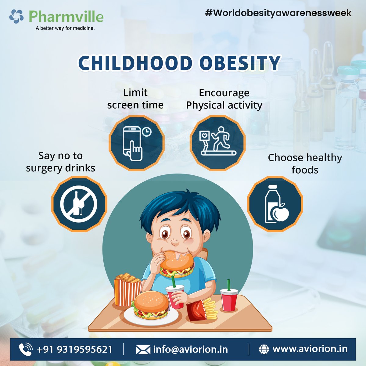 Your health is an investment, not an expense. Let's tackle obesity head-on and promote a happier, healthier world.💚🌍
#aviorion #aviorionpvtltd #pharmville #obesityawarenessweek #healthforall #endweightstigma #healthychoices #loveyourbody #empowerhealth