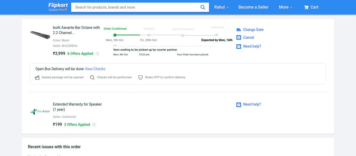 Rbchavan358's tweet photo. @flipkartsupport @Flipkart  delivery not yet happens .please check ,order date 9th oct still not delivered also no info about any delivery tentative date ... https://t.co/AzrLTcyxHc
