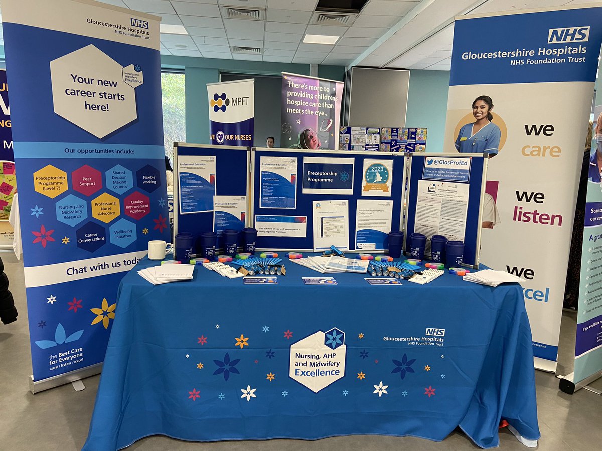 FranWilson21's tweet image. All set up @worcester_uni for the @NursingUoW careers fair! Looking forward to sharing all the opportunities that we offer to NRNs @gloshospitals #workforus #futureworkforce #careers #preceptorship