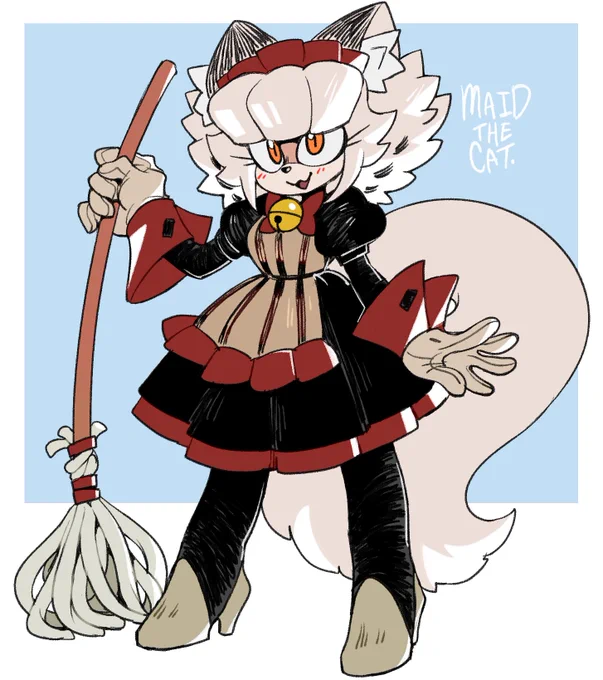 Thought it'd be cute to draw Catmaid in a Sonic style! 