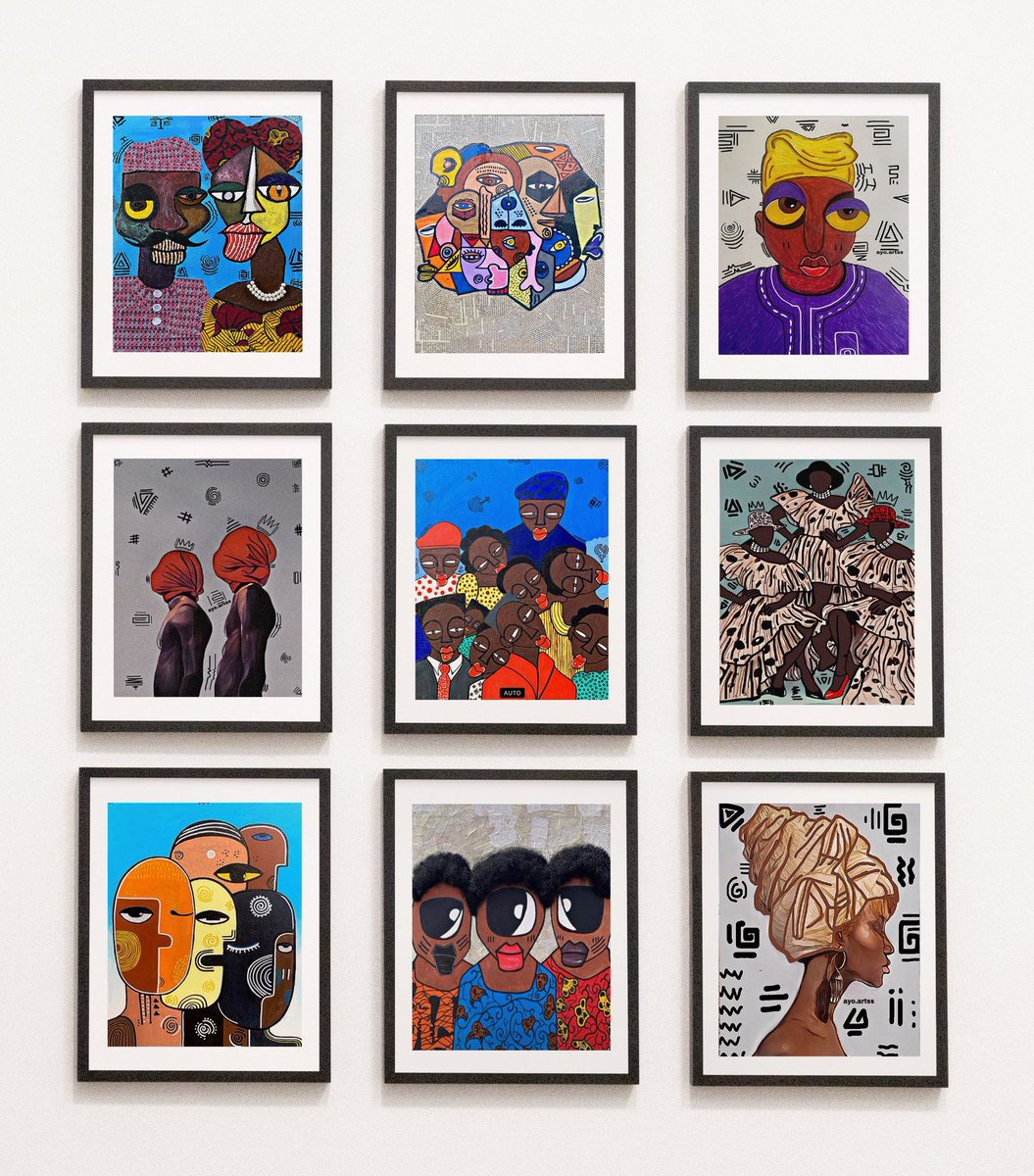 Hi 👋🏾 
My name is ayo and these are few of my artworks. 

/ Hand painted /