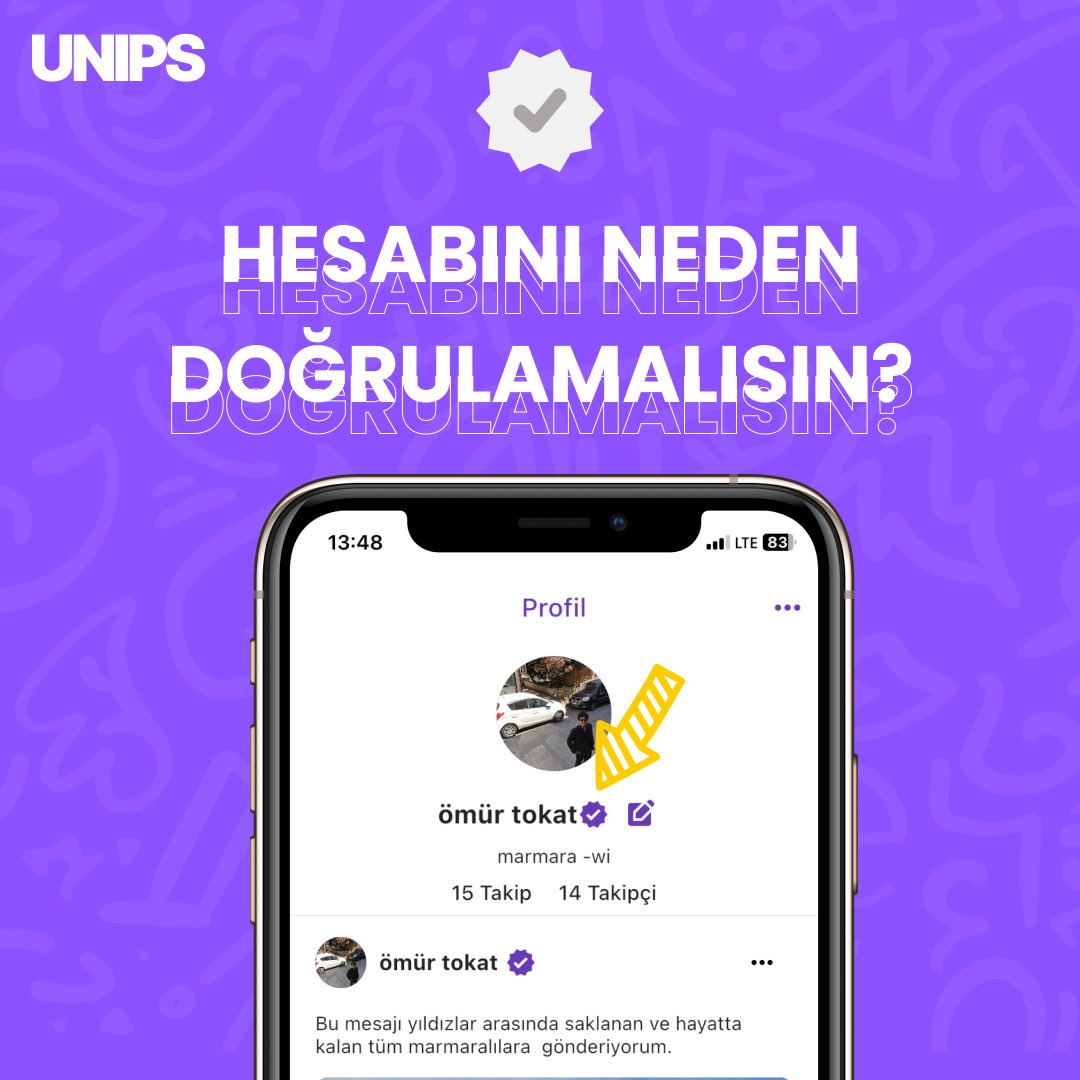 unipslive's tweet photo. Selam Unips’li bu bir bilgilendirme ve hatırlatma gönderisidir. 🚨Hadi birlikte hesabını neden doğrulamalısın ve bunu nasıl yapacaksın bir bakalım 🤓👀 #unips #marmaraüniversitesi #sosyalmedya https://t.co/xpF0hDE07a