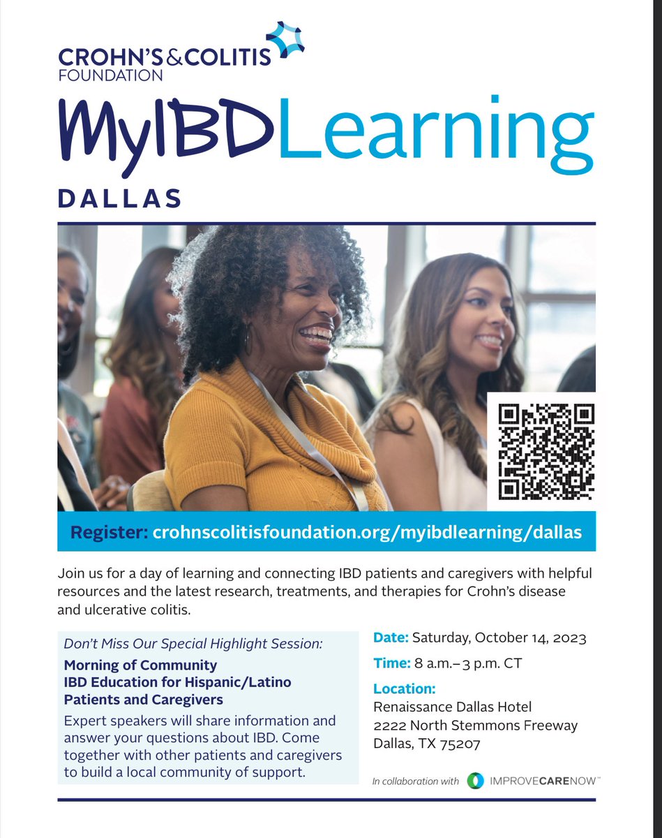 DavidD_MD's tweet photo. Excellent weekend at the @CrohnsColitisFn myIBD learning conference educating patients and caregivers throughout the Golf Coast region on their IBD care. #IBD  Shout out to Anish Patel for excellent talks on treatment targets! @FocusGI2022 https://t.co/jK51zT8Qrw