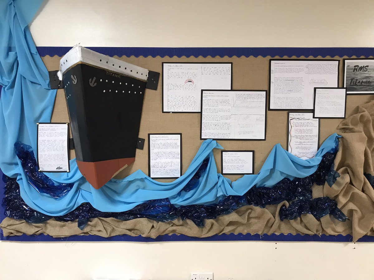 LitWorks_NE's tweet photo. I don’t know about you, but I intend to write a strongly worded letter to the White Star Line about all of this! Pupil written responses to the sinking of the Titanic at South Hylton Primary. Great to be working with staff on developing approaches to language comprehension. https://t.co/J754oxCCXs