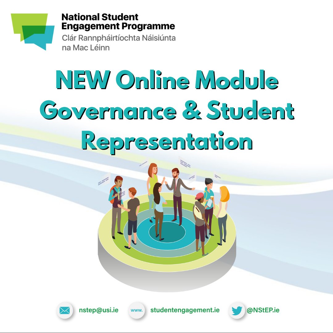 NStEP has added a new online self-study module on our website! 🎉 The 'Governance & Student Representation' module was developed to help student representatives in understanding governance in HE, and to make the most of their roles. Find out more here 👉studentengagement.ie/online-modules/