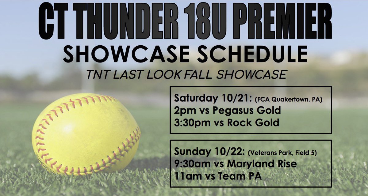 So excited to go to TNT with my team this weekend! Here is our schedule ⬇️