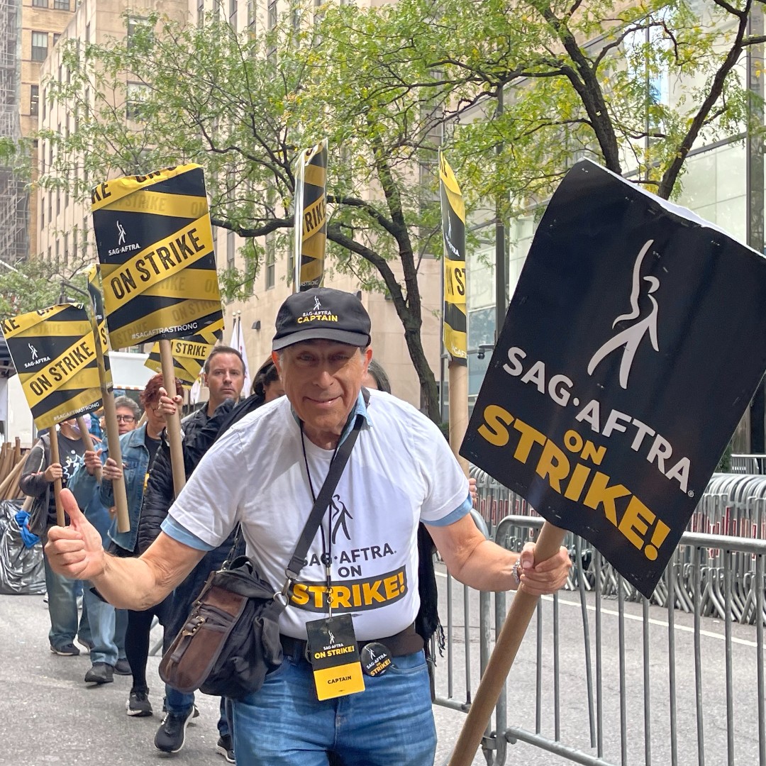 sagaftra's tweet photo. Rise and rally, because we won't back down without a fight. Be the change-maker we need to secure a fair contract. Join us today, let's make a statement they can't ignore! 💼🤝 Find your spot at https://t.co/EE6qPXDi3T. https://t.co/OMMz9mAAiF