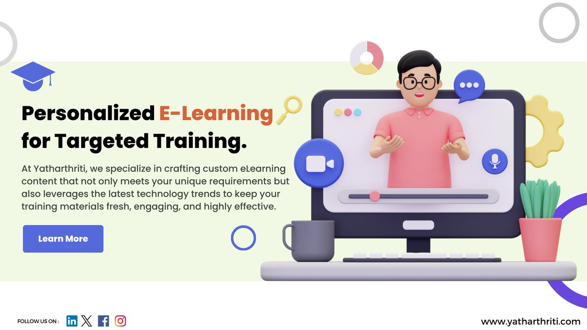 YatharthritiLtd's tweet image. 💡Custom eLearning Development: Building a Tailored Training Experience 🎓
🚀 Read the full article here: bit.ly/46vzsNd
#Yatharthriti #CustomeLearningDevelopment #CorporateTraining #eLearningsolutions #lmssoftware #moodledevelopment #onlinelearningsoftware