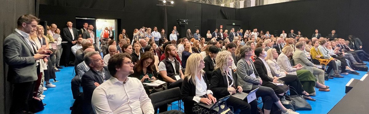 vaccinenation's tweet image. A packed AMR &amp;amp; Bacterial Vaccines track as Mateusz Hasso-Agopsowicz of the @WHO takes the stage.

#WVCEU #Vaccines #WVC2023