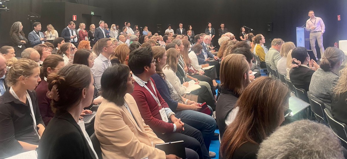 vaccinenation's tweet image. A packed AMR &amp;amp; Bacterial Vaccines track as Mateusz Hasso-Agopsowicz of the @WHO takes the stage.

#WVCEU #Vaccines #WVC2023