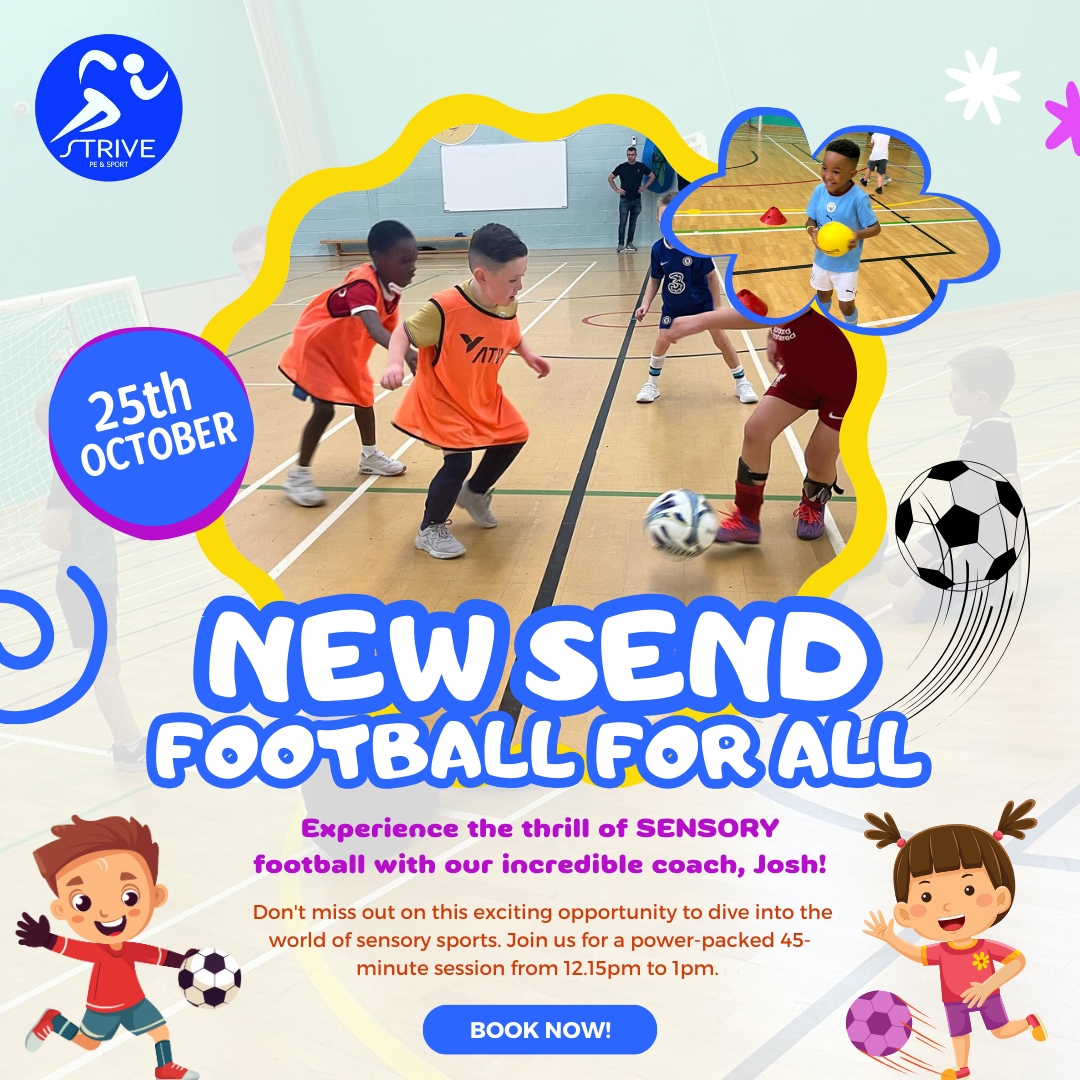 Introducing SEND Football For ALL! ⚽ 💙 

Let our incredible coach, Josh, guide your children into the world of SENSORY football. 

*Attendance at our camp (10 am-1 pm) is required to join the session*

Link in our bio 🎟

#FootballSessions #SENDFootball #SensoryFootball