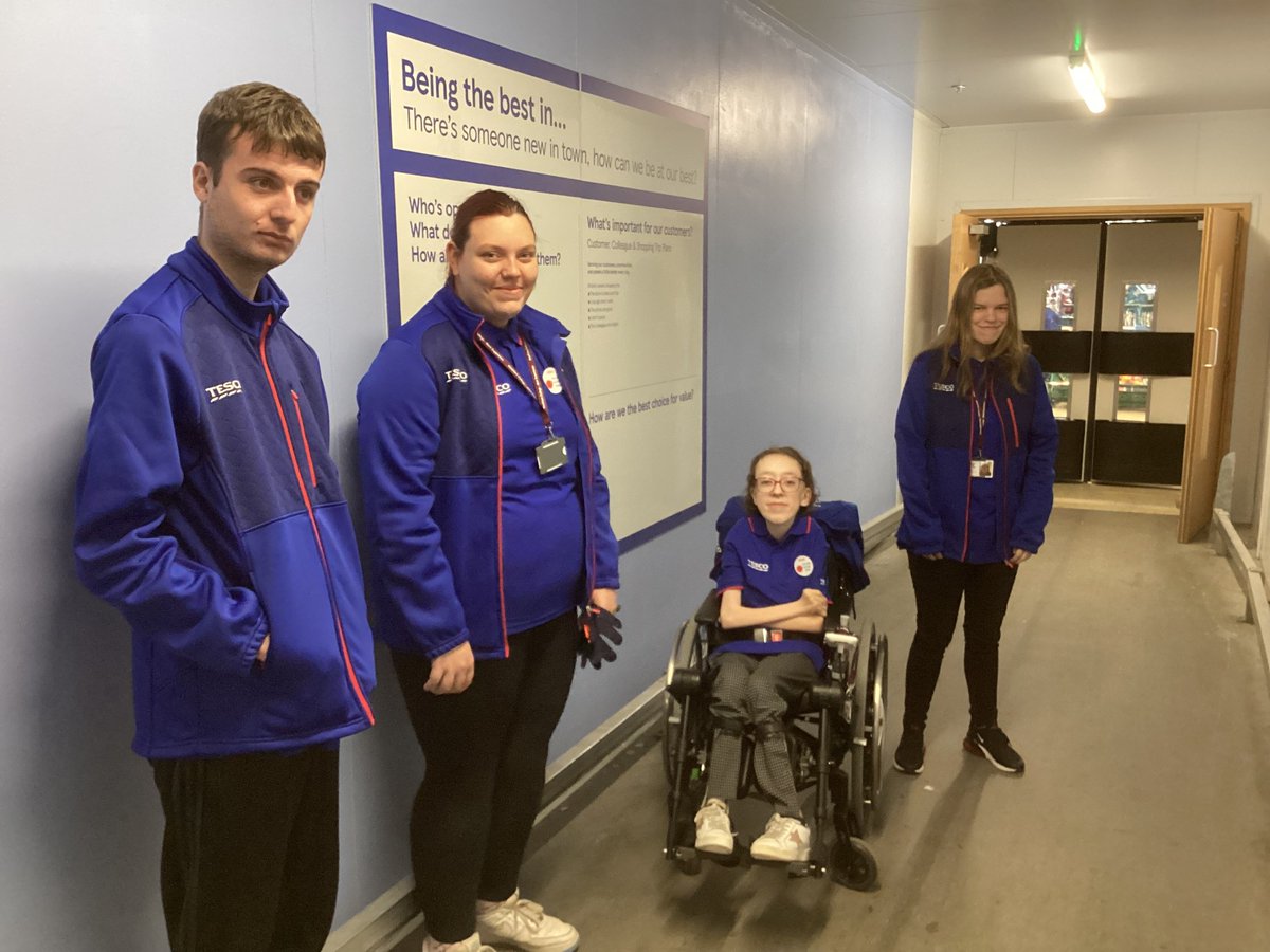 Newfriars_Stoke's tweet image. "The latest cohort of students eager to start their work experience placements at Tesco Extra Hanley today. " #workexperience #employablity #Partnership