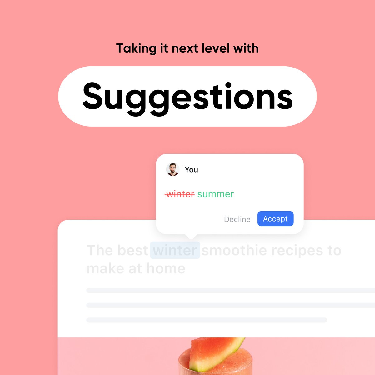 Cross “understand confusing feedback” off your to-do list, 'cause we’ve got big news. 

🥁 We’re introducing #Suggestions. 🥁 

With the #newfeature, feedback is clearer than ever, giving you more time to work on stuff that moves the needle. 👇
planable.io/blog/suggestio…