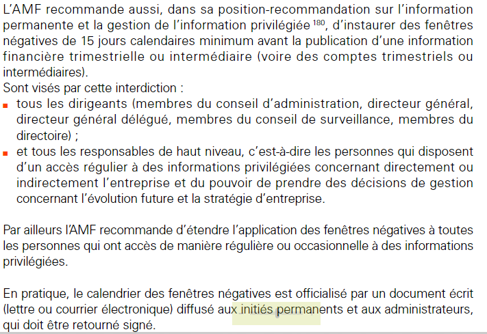 BenyahyaSamo's tweet photo. @BulletBear13 Pour répondre à ton point du 30 jours calendaires, je peux te confirmer que la recommandation de l'AMF est plutôt de 15j avant des données trimestrielles ce qui se rajoute aux obligations légales des 30j pour résultats annuels ou semestriels. https://t.co/5Po0Z3SbpE