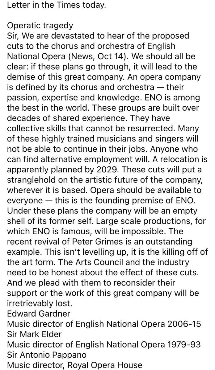 'An opera company is defined by its chorus and orchestra.' Three of my greatest colleagues put their finger on the heart of it.