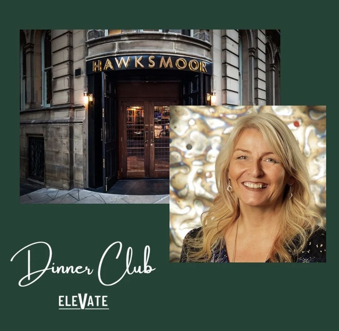 We've only got two tickets left for next month's Dinner Club with @SandyLindsay, hosted by @HawksmoorMCR ⭐ If you're planning to join us, book FAST! eventbrite.co.uk/e/elevate-dinn…