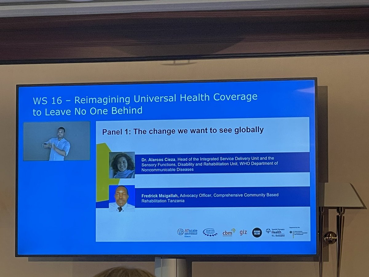 Day 3: Fredrick Msigallah emphasizes how community-based programs are key to including persons with disability in the achievement of #UHC 

Disability inclusion needs to be part of ALL service programs implemented #disabilityinclusion #HealthEquity #WHS2023