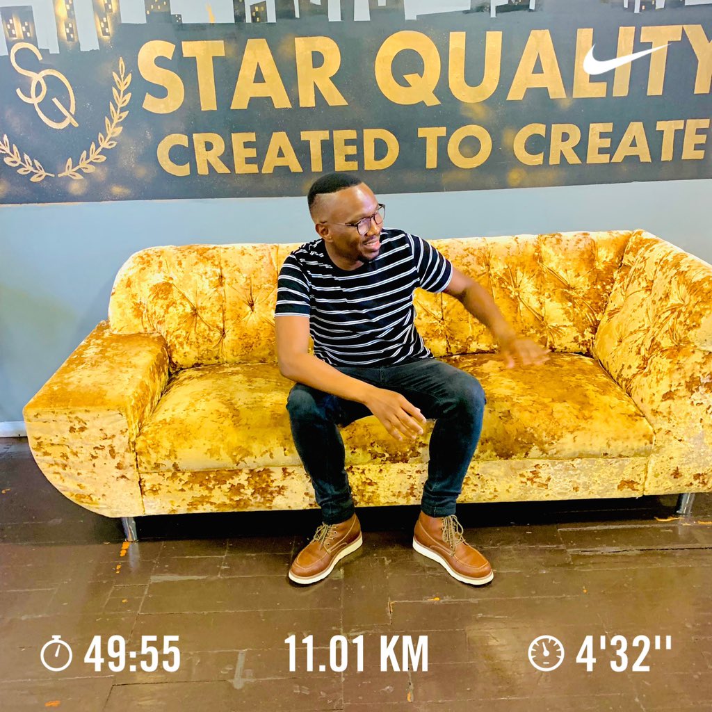 Running can be fun and very challenging at times but we keep on pushing #RunningMan #RunningWithTumiSole #IPaintedMyRun #90DaysWithoutSugar #FetchYourBody