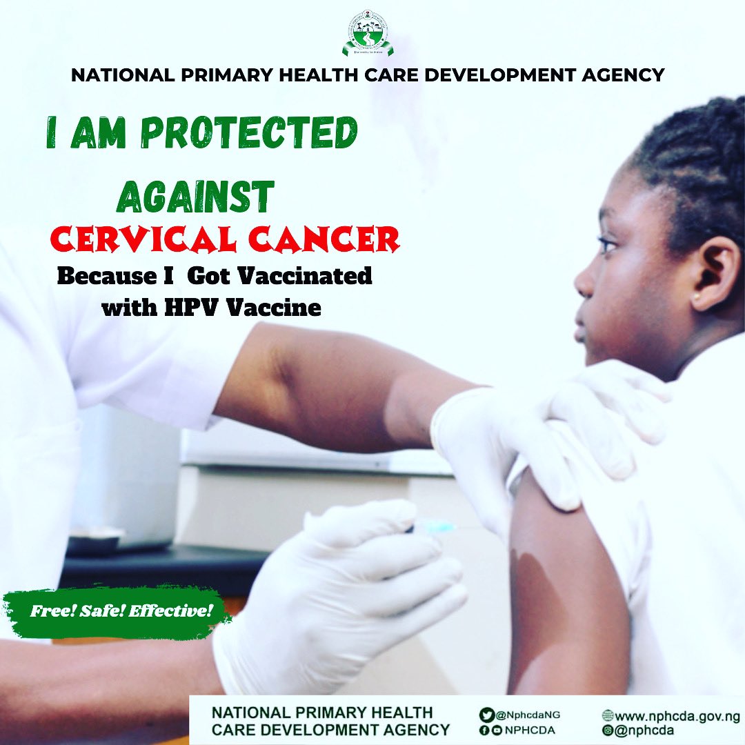 Starting on the 24th of October 2023, the HPV vaccine will become a part of Nigeria's Routine Immunization Schedule. The introduction will begin in 16 states during the phase I, which includes Abia, Adamawa, Akwa Ibom, Anambra, Bauchi, Bayelsa, Benue, Enugu, FCT, Jigawa. 1/3