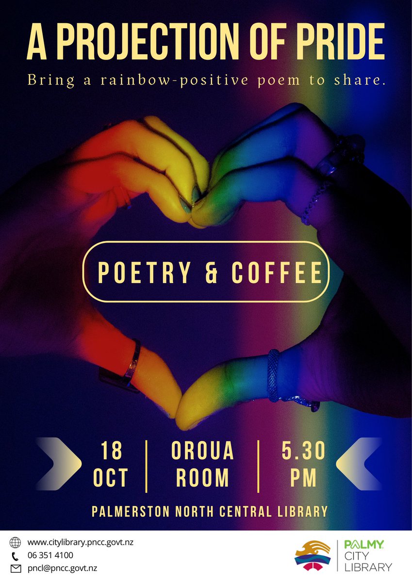 This is tomorrow!  I'll be performing.  Palmy people, come on down.  Bring your own work to read if you can.   #poetry #nzpoetry #LGBTQIA #LGBTQIApoetry #livepoetry #queer #queerpoetry