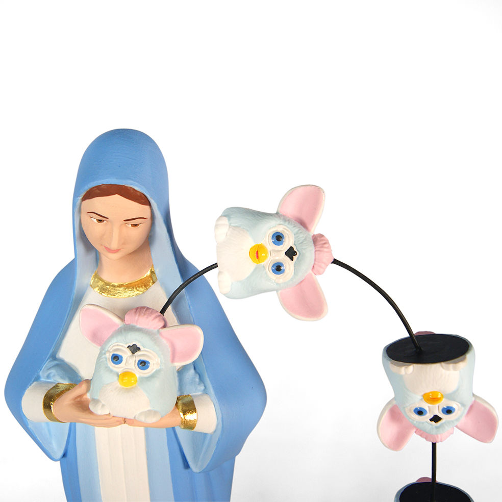 Mary FURBY (Fun Ur Rised Baby Yeah), pièce unique, 34x36 cm. Déjà vendue / Already Sold! Visible à la <a href="/AlbaneGalerie/">GALERIE ALBANE</a>  jusqu'au 28 Octobre.