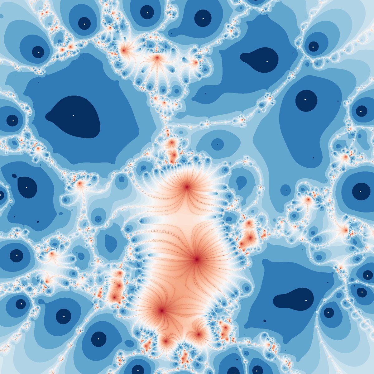An image of a fractal created using Halley's root-finding method.
Made with python, numpy and matplotlib.