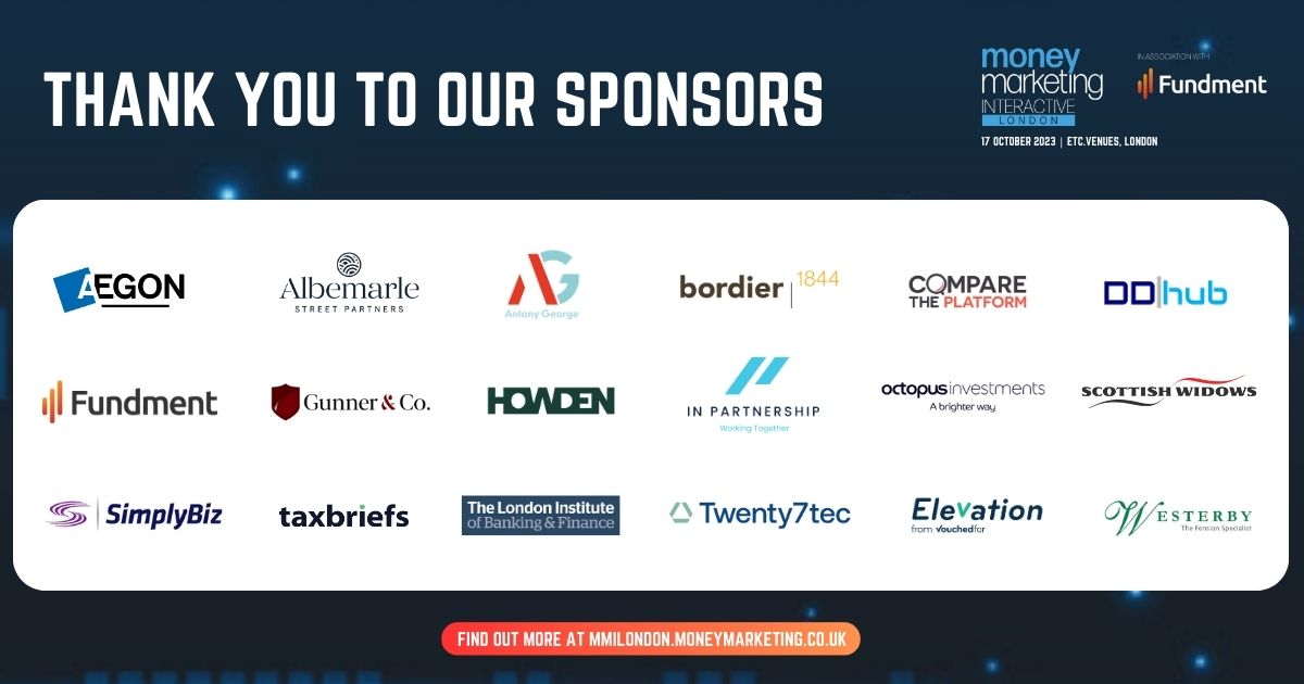 _moneymarketing's tweet photo. Thanks to our sponsors for being with us today! #MMInteractive23 https://t.co/tmVyQKCmSd