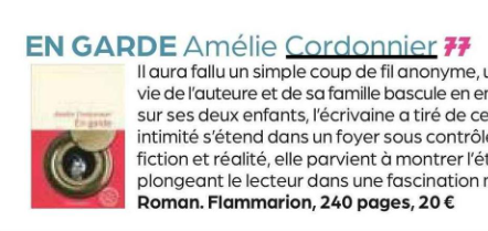 « [L'autrice] parvient à montrer l’étau qui se resserre autour de sa famille, plongeant le lecteur dans une fascination malsaine et angoissante. » @Tele7Jour nous conseille « En garde » d’<a href="/AmlieCordonnier/">Amélie Cordonnier</a> #rentreelitteraire2023
En librairie ➡ bit.ly/470RLKP