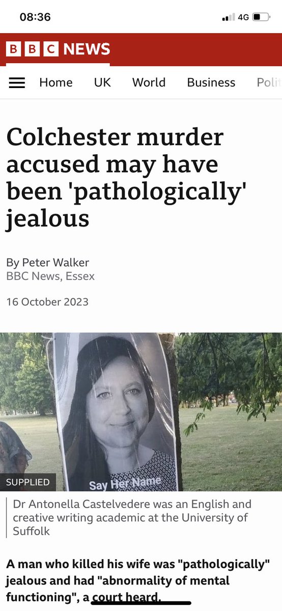 ISACnov2012's tweet photo. Red flags: #jealous #obsessional, #controlling fast paced relationship - married 3 months after meeting online. Dr Antonella Casteldevere stabbed multiple times & killed. #DomesticAbuse is everyone’s business. @FrankFarnham @AAFDA6 @EssexPoliceUK https://t.co/Y35VDHJor8