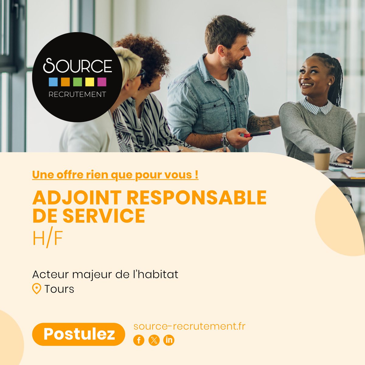 SourceTours's tweet photo. Notre client, acteur majeur de l’habitat situé à Tours, recherche son futur adjoint responsable de service H/F 👤 🔍

Pour consulter l’annonce 👉 https://t.co/5lX5ifo0y5

#offredemploi #service #adjoint #responsable #job #iciçarecrute #recrutement #sourcerecrutement https://t.co/IjZOqPCEJZ