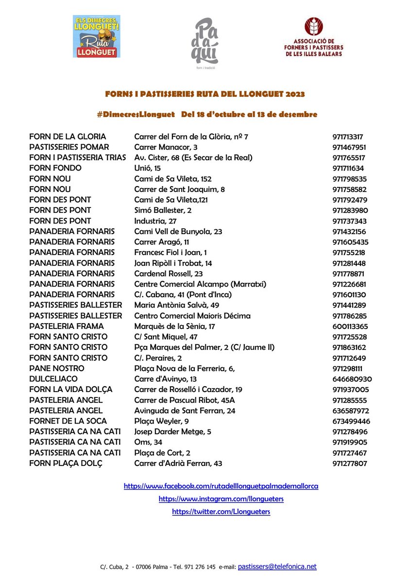 Ruta del Llonguet tweet media