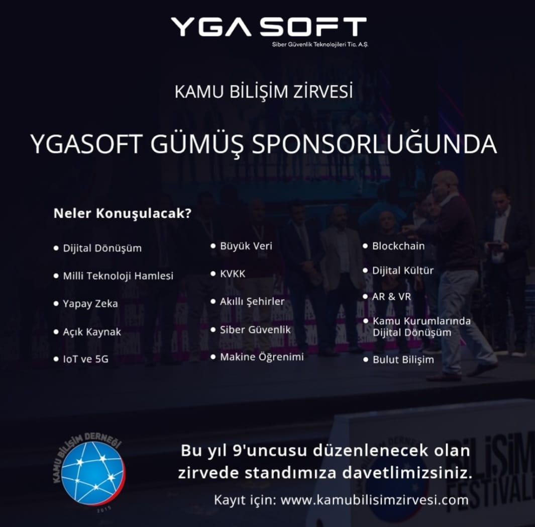 ygasoftcompany's tweet photo. Kamu personellerine açık etkinlik için, standımıza davetlisiniz ! #Kamubilişim #siberküme #trysec #cintry #reportiz #hawkdragon #cybersecurity https://t.co/dexHQdckM7