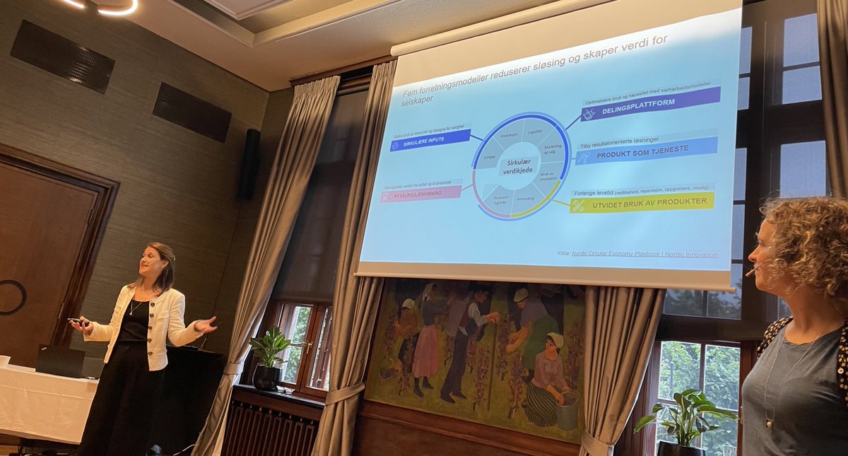#sirkulærskolen: Fem forretningsmodeller reduserer sløsing og skaper verdi for selskaper. Nordic Circular Playbook <a href="/BergenChamber/">Bergen Næringsråd</a> Torunn Totland Stangervåg <a href="/InnovasjonNorge/">Innovasjon Norge</a> og Hanne Wetland <a href="/BIRrenovasjon/">BIR</a> ♻️😀