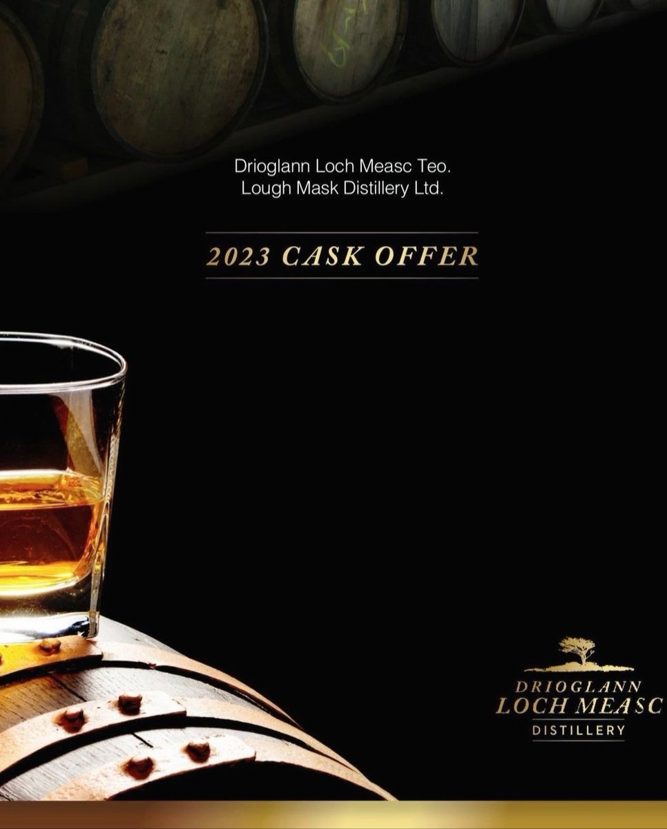 lough_mask's tweet photo. We are selling the remaining few of our beautiful 2023 casks, for more info on this years cask offer email us at sales@loughmaskdistillery.com or go to https://t.co/jWxkCoyQSv ๐ฅ
#irishwhiskey #caskoffer #singlemalt #wildsofmayo #distillery #lovemayo #WildAtlanticWay #loughmask https://t.co/anWFDFZAbS
