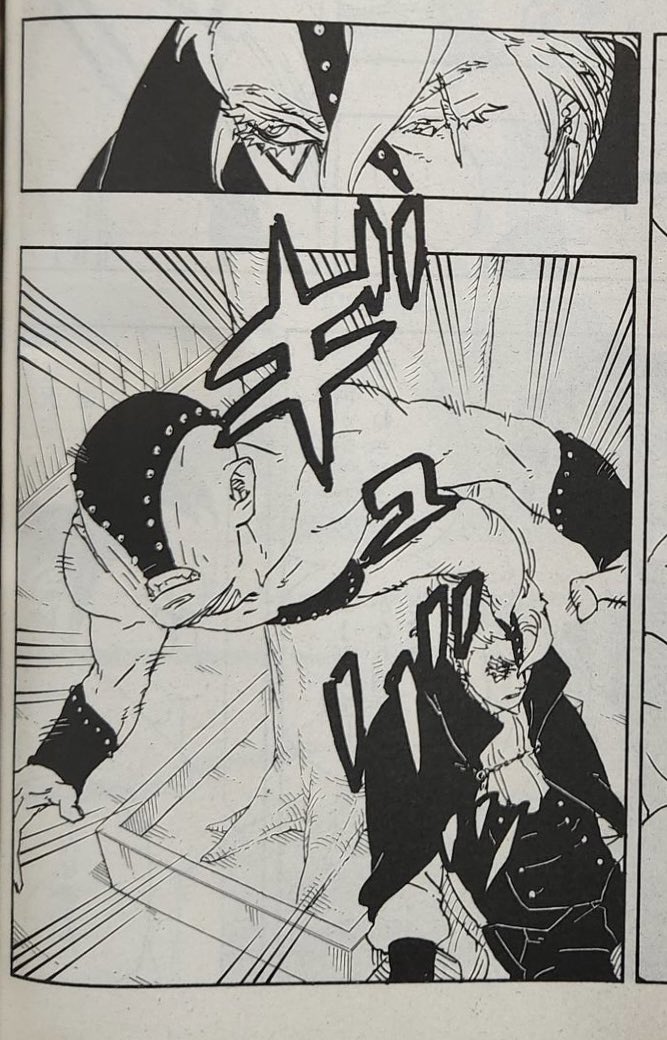 shanks_yonko7's tweet photo. #BorutoTwoBlueVortexCH3 #BORUTO #BORUTO83

كاواكي يظهر في المشهد! كود يحاول الهروب ولكن كاواكي يستخدم دوجوتسو لإلغاء خطته للهروب. ثم يخرج كود المخلوق ويحاول الهروب عبره، لكن...! https://t.co/zwGa74uGF9