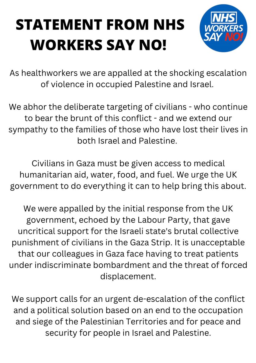 NurseSayNO's tweet image. 🚨 Statement from NHS Workers Say NO!