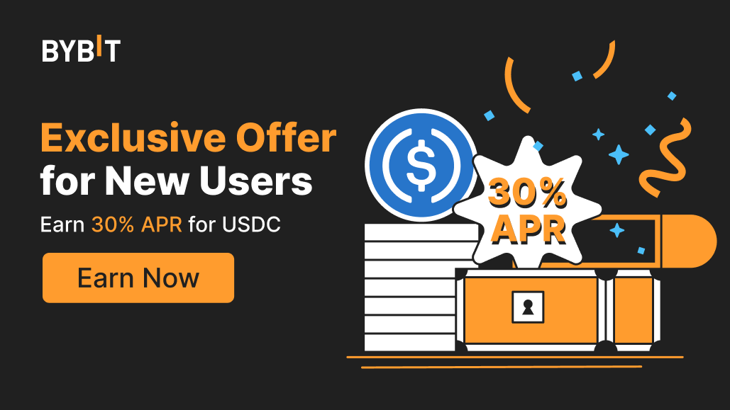 Bybit_Official's tweet photo. If you are not a user on Bybit yet, pay attention:

New users can earn up to 30% APR on $USDC staking.

In simple language: Earn 30% in rewards by simply locking your USD Stablecoin. 
This offer is exclusively for new users.

Check it out here: https://t.co/mktx7AH91T https://t.co/H0LwsJd90c