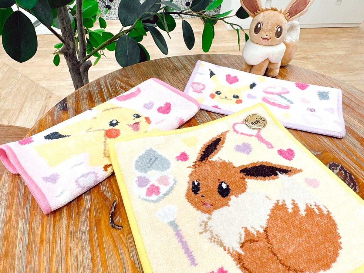フェイラー ポケモン コラボ ハンカチ ピカチュウ イーブイ 3枚組