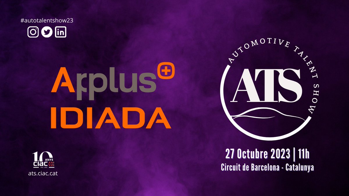 💥 @ApplusIDIADA nou patrocinador de l'#AutoTalentShow23!! ➡️ Applus IDIADA is a global partner to the automotive industry with over 30 years’ experience supporting its clients in product development activities by providing design, engineering, testing and homologation services.