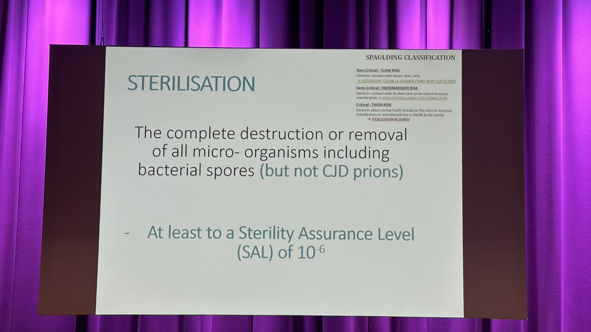 IPS_Infection's tweet photo. Karen Staniforth talking sterilisation, cleaning and disinfection. EN tests, contact times - know your risks and your products - ask the manufacturer about the medical testing #Ip2023Conf https://t.co/1jphg1zO2y