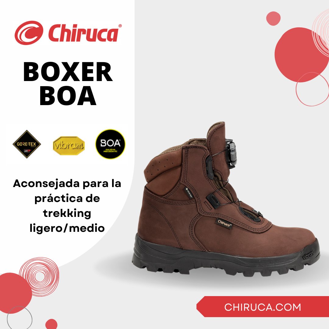 Chiruca's tweet image. Adecuada para terrenos técnicos, bota de alta gama de piel nobuck, membrana #GoreTex #impermeable y #transpirable, y con suela #Vibram® de gran adherencia y resistencia al desgaste.
¡La bota del auténtico #montañero!

chiruca.com/producto/boxer…

@GoreTexeu
@Vibram 
@BoaFitSystem