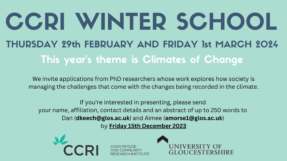 We are now inviting abstract submissions for the @CCRI_UK Winter School 2024. Full details are available at: ccri.ac.uk/news/10/2023/w… #Research #PhD #Academia #CCRIWS24