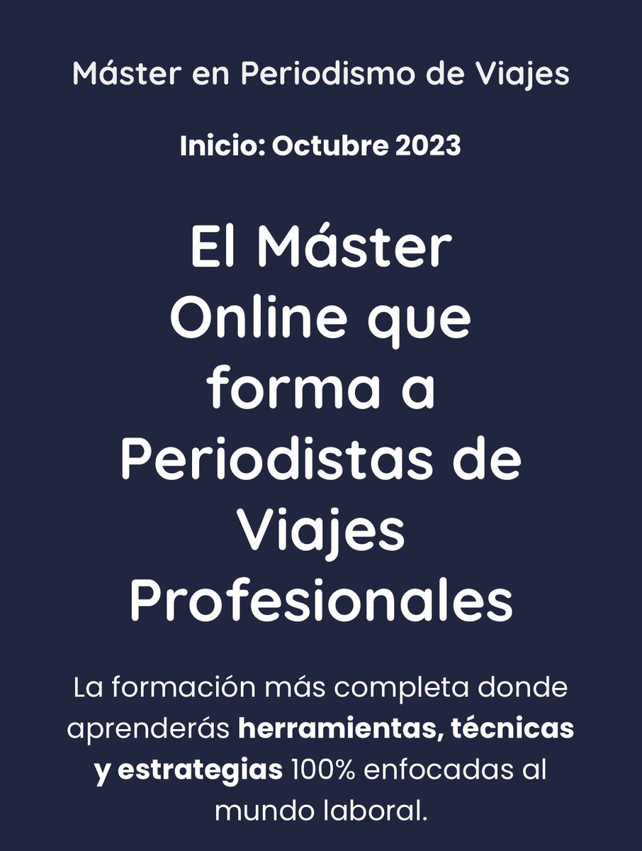 Traemos buenas noticias. Damos la bienvenida a nuestro equipo en el Máster de periodismo de viajes a tres nuevos docentes de talla mundial: <a href="/iosulopez/">Iosu López 🤳🎥 Travel Vlogger</a> <a href="/PabloStrubell/">Pablo Strubell</a> y <a href="/elPachinko/">Pau García Solbes ✈️</a> especializados respectivamente en vídeo, podcast y redacción. #masterSTJ schooloftraveljournalism.com/master-en-peri…