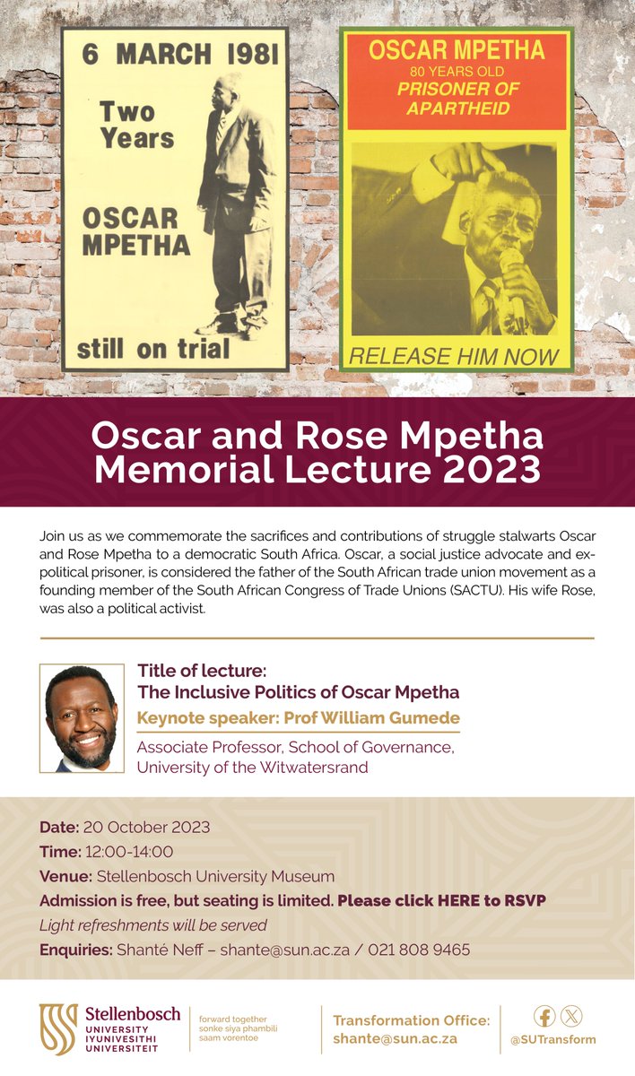 Stellenbosch University Transformation Office tweet media