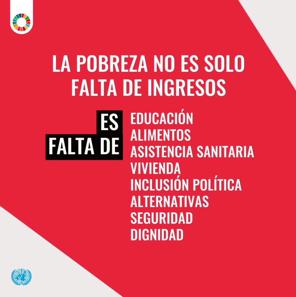 🌐Hoy es el Día Internacional para la Erradicación de la Pobreza, bajo el lema Trabajo decente y protección social para la dignidad de las personas. La pobreza no se debe exclusivamente a una falta de ingresos, es un fenómeno multidimensional. #ErradicaciónDeLaPobreza