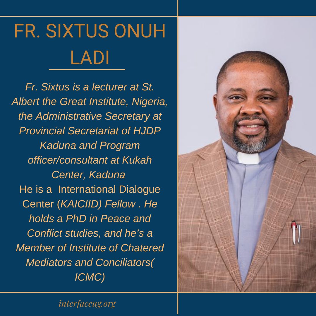 InterfaceUG's tweet photo. We are delighted to announce π£another of our awesome & expert panelists that will also deliberate with us during our XSpaces tonight;
https://t.co/A8d63QpIqC
Panelist: Fr. Sixtus Onuh Ladi @OmaonuhLadi | @omaonuhs
Join us at 18:30 EAT using the #οΈβ£; #WherezGodInAllThis https://t.co/PYCRJwJJl7