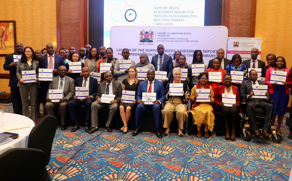 NorwayInKenya's tweet photo. π It was an honor to participate in the launch of the #SupportNeedsAssessment report for people with disabilities and their primary caregivers w/ @PS_JosephMotari & partners @SwedeninKE, @noradno, @UNICEFKenya & others. Report findings will guide Kenya's inclusion agenda. π¨βπ©βπ§βπ¦ https://t.co/a6k9uESPnc